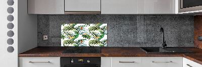 Panneau crédence cuisine Feuilles de monstera exotique