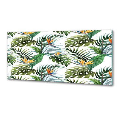 Panneau crédence cuisine Feuilles de monstera exotique