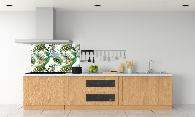 Panneau crédence cuisine Feuilles de monstera exotique