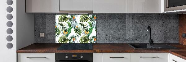 Panneau crédence cuisine Feuilles de monstera exotique