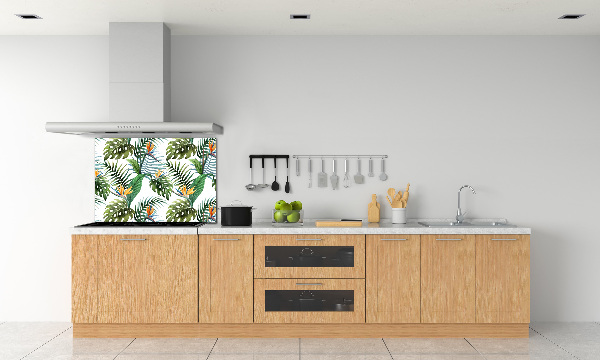Panneau crédence cuisine Feuilles de monstera exotique