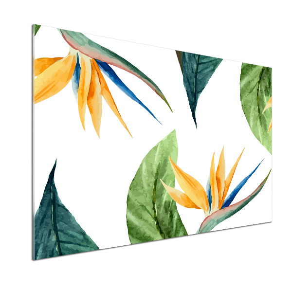 Crédence en verre avec motif Fleurs exotiques