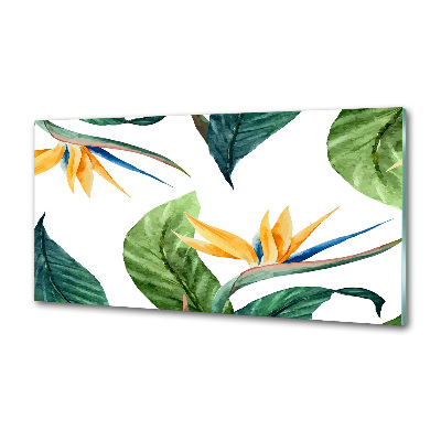 Crédence en verre avec motif Fleurs exotiques