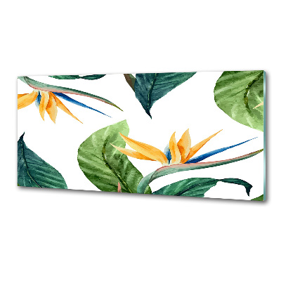 Crédence en verre avec motif Fleurs exotiques