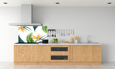 Crédence en verre avec motif Fleurs exotiques