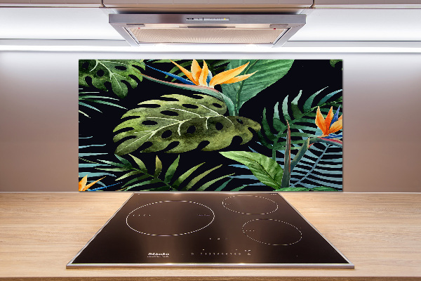 Panneau pour cuisine Fleurs tropicales