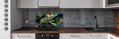 Panneau pour cuisine Fleurs tropicales