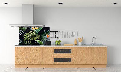 Panneau pour cuisine Fleurs tropicales