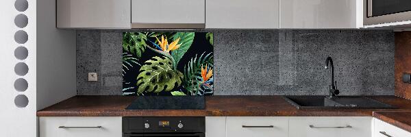 Panneau pour cuisine Fleurs tropicales