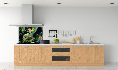 Panneau pour cuisine Fleurs tropicales