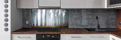 Panneau pour cuisine Brume dans la forêt
