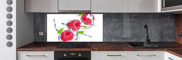 Panneau pour cuisine Framboise et eau