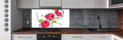 Panneau pour cuisine Framboise et eau