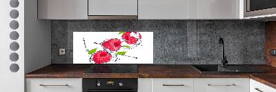 Panneau pour cuisine Framboise et eau