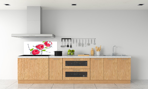 Panneau pour cuisine Framboise et eau