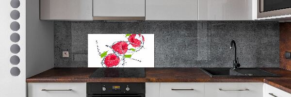Panneau pour cuisine Framboise et eau