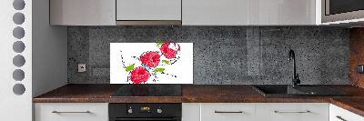 Panneau pour cuisine Framboise et eau
