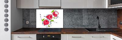Panneau pour cuisine Framboise et eau
