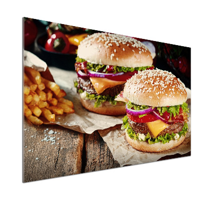 Panneaux muraux cuisine Hamburger