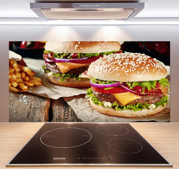 Panneaux muraux cuisine Hamburger