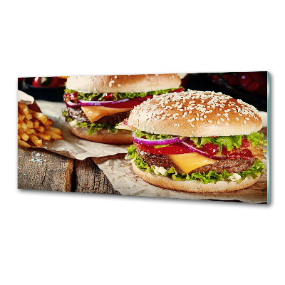 Panneaux muraux cuisine Hamburger