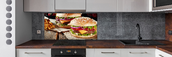Panneaux muraux cuisine Hamburger