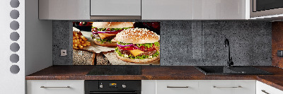 Panneaux muraux cuisine Hamburger