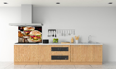 Panneaux muraux cuisine Hamburger