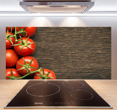 Crédence en verre avec motif Tomates sur bois