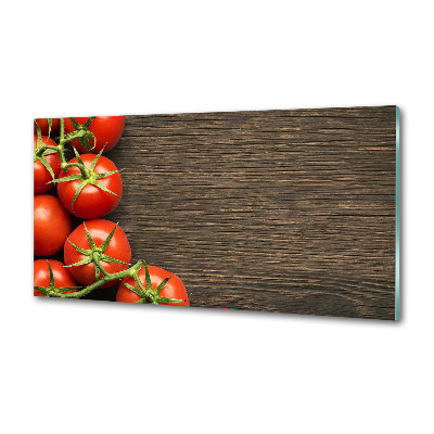 Crédence en verre avec motif Tomates sur bois