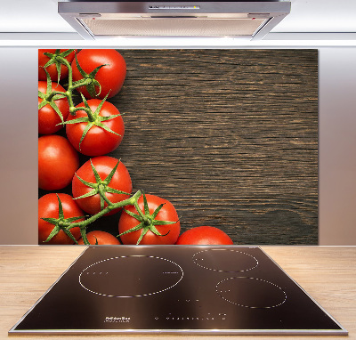 Crédence en verre avec motif Tomates sur bois