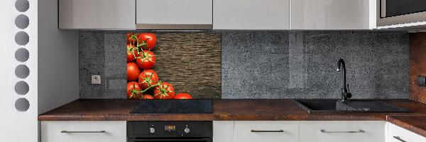 Crédence en verre avec motif Tomates sur bois