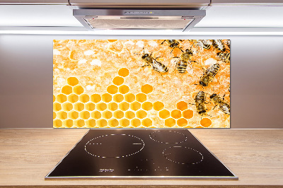Crédence en verre avec motif Abeilles travailleuses