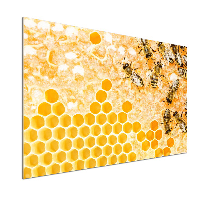 Crédence en verre avec motif Abeilles travailleuses