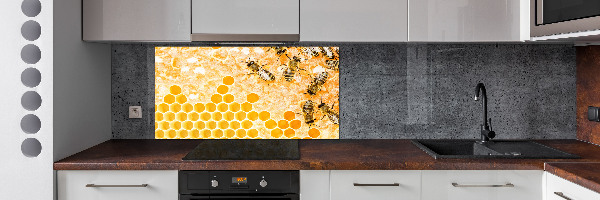 Crédence en verre avec motif Abeilles travailleuses