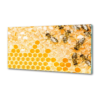 Crédence en verre avec motif Abeilles travailleuses