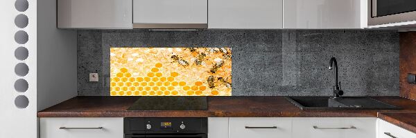 Crédence en verre avec motif Abeilles travailleuses
