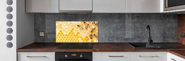 Crédence en verre avec motif Abeilles travailleuses