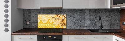 Crédence en verre avec motif Abeilles travailleuses