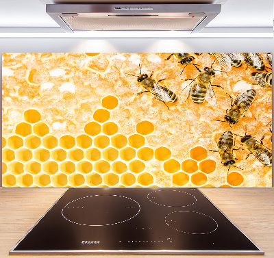 Crédence en verre avec motif Abeilles travailleuses