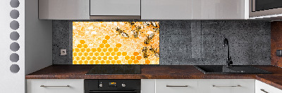 Crédence en verre avec motif Abeilles travailleuses