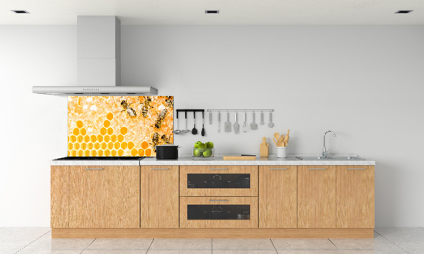 Crédence en verre avec motif Abeilles travailleuses
