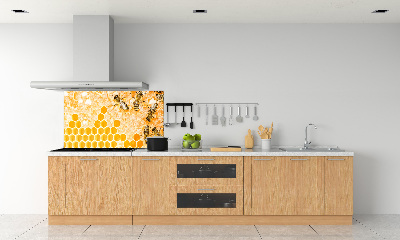 Crédence en verre avec motif Abeilles travailleuses