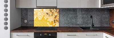 Crédence en verre avec motif Abeilles travailleuses