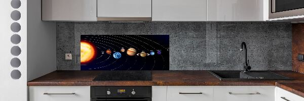 Crédence cuisine en verre Système solaire