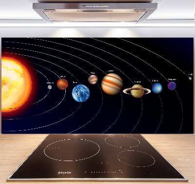 Crédence cuisine en verre Système solaire