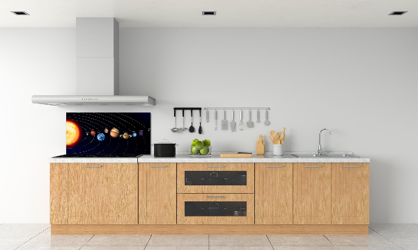 Crédence cuisine en verre Système solaire