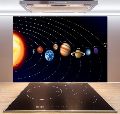 Crédence cuisine en verre Système solaire
