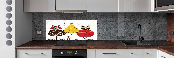 Panneau crédence cuisine Hiboux dans l'arbre
