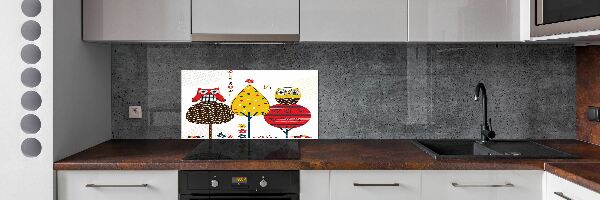 Panneau crédence cuisine Hiboux dans l'arbre